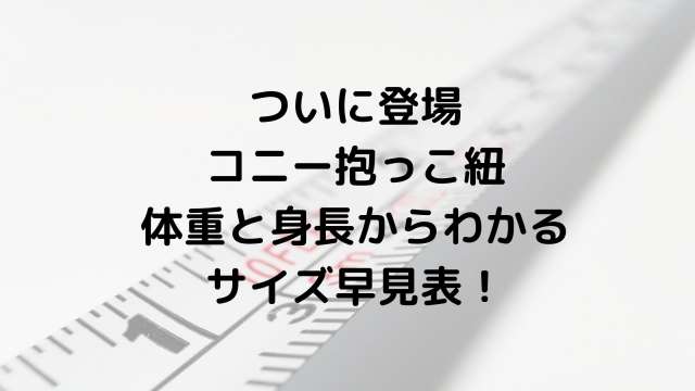 コニー抱っこ紐サイズ早見表】大きさに悩んでいる人必見。みんなが買っ 